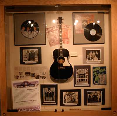The Mills Brothers display at The Vocal Group Hall of Fame.