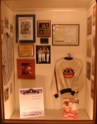 The Kingston Trio display at The Vocal Group Hall of Fame.