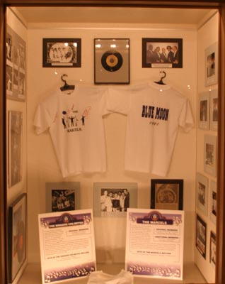 The Marcels display at The Vocal Group Hall of Fame.