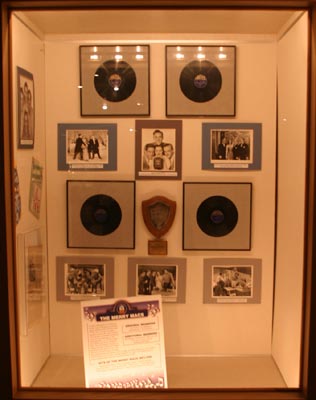 The Merry Macs display at The Vocal Group Hall of Fame.